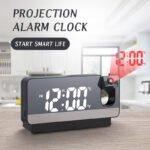Réveil numérique intelligent avec projecteur 180° TempéRature USB , Snooze