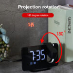 ⁦Réveil LED numérique Intelligent avec projection Et radio FM et téléphone charge USB⁩ - الصورة ⁦7⁩