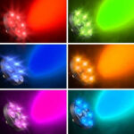 ⁦Projecteur de lumière Sonore RGB + W 4 en 1 Avec Bluetooth effet stroboscope⁩ - الصورة ⁦2⁩