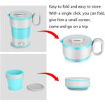 ⁦Bouilloire Électrique Pliable en Silicone Alimentaire avec Gobelet Pliable – غلاية مياه قابلة للطي ومحمولة⁩ - الصورة ⁦7⁩