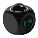 ⁦Horloge numérique de Projection LCD à LED, alarme vocale, fonction Snooze, thermomètre⁩ - الصورة ⁦4⁩