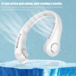 ⁦Ventilateur de cou portable 3 vitesses rechargeable USB,⁩ - الصورة ⁦4⁩