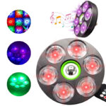 Projecteur de lumière Sonore RGB + W 4 en 1 Avec Bluetooth effet stroboscope