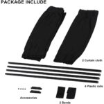 ⁦2Pcs Rideau glissé de fenêtre Protection UV pour Voiture – ستار نوافذ جانبية في السيارة⁩ - الصورة ⁦4⁩