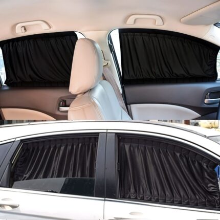 2Pcs Rideau glissé de fenêtre Protection UV pour Voiture – ستار نوافذ جانبية في السيارة