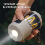 ⁦Lanterne Led Portable d'extérieur avec chargement de Type C, Power Bank, lampe de tente, fonction batterie externe⁩ - الصورة ⁦3⁩