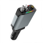 ⁦Chargeur Voiture 4en1 Rétractable 120W avec toit Starlight pour téléphones iOS et Android- شاحن سيارة متعدد المنافذ⁩ - الصورة ⁦3⁩