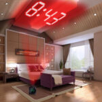 ⁦Horloge numérique de Projection LCD à LED, alarme vocale, fonction Snooze, thermomètre⁩ - الصورة ⁦6⁩
