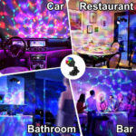 ⁦Lampe d’ambiance LED USB pour voiture avec rotation automatique RGB⁩ - الصورة ⁦2⁩