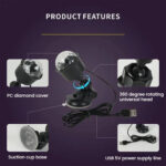 ⁦Lampe d’ambiance LED USB pour voiture avec rotation automatique RGB⁩ - الصورة ⁦6⁩