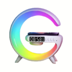 ⁦Réveil intelligente type G Bluetooth chargement sans fil haut-parleur RGB lumineuses G63-Blanc⁩ - الصورة ⁦6⁩