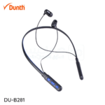 Écouteurs intra-auriculaires avec bluetooth, tour de cou sans fil étanche, couleur noir DUNTH DU-B281