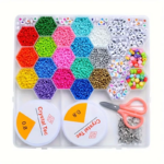 ⁦Ensemble de fabrication de bijoux Pour enfant 24 grilles en forme de ruche d'abeille⁩ - الصورة ⁦5⁩
