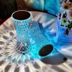 ⁦lampe de table en cristal sans fil Tactile Rgb pour chambre⁩ - الصورة ⁦2⁩