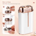 ⁦Flawless Face Duo Appareil de rasage électrique avec lumière LED pour épilation instantanée⁩ - الصورة ⁦2⁩