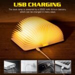 ⁦Livre lumineux LED pliable en bois 5 Modes d'éclairage rechargeable⁩ - الصورة ⁦4⁩
