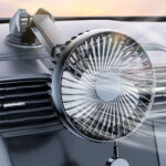 ⁦Ventilateur de Voiture Portable avec Fixation Par Ventouse – مروحة سيارة⁩ - الصورة ⁦3⁩