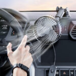 ⁦Ventilateur de Voiture Portable avec Fixation Par Ventouse – مروحة سيارة⁩ - الصورة ⁦4⁩