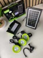 ⁦Kit Panneau Solaire portable avec Torche LED Rechargeable et 3 Lampes – طقم مصباح يعمل بالطاقة الشمسية⁩ - الصورة ⁦10⁩
