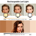 ⁦Kit de Vlogging pour smartphone et appareil photo avec microphone et LED RGB⁩ - الصورة ⁦3⁩