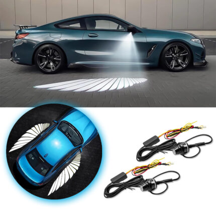 Projecteur LED en forme d’ailes d’ange pour rétroviseur latéral de voiture – أضواء خارجية للسيارة على شكل أجنحة