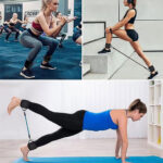 ⁦Bandes de résistance pour les jambes avec sangle de cheville 5Pcs – طقم أشرطة تدريب قابلة للتمدد⁩ - الصورة ⁦2⁩