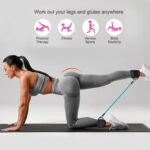 ⁦Bandes de résistance pour les jambes avec sangle de cheville 5Pcs – طقم أشرطة تدريب قابلة للتمدد⁩ - الصورة ⁦6⁩