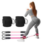 ⁦Bandes de résistance pour les jambes avec sangle de cheville 5Pcs – طقم أشرطة تدريب قابلة للتمدد⁩ - الصورة ⁦3⁩