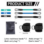 ⁦Bandes de résistance pour les jambes avec sangle de cheville 5Pcs – طقم أشرطة تدريب قابلة للتمدد⁩ - الصورة ⁦5⁩