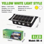 ⁦2x PCS Projecteur Solaire Étanche IP65 pour Jardin et Terrasse⁩ - الصورة ⁦3⁩