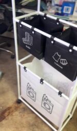 ⁦Grand Panier à Linge 4 Compartiments pour Ranger les Vêtements –⁩ - الصورة ⁦9⁩