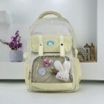 ⁦Sac à Dos Scolaire pour Enfants Style Kawaii BoShiKai Jaune – حقيبة ظهر مدرسية للأطفال أصفر⁩ - الصورة ⁦3⁩