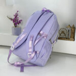 ⁦Sac à Dos Scolaire pour Enfants Style Kawaii BoShiKai Mauve – حقيبة ظهر مدرسية للأطفال بنفسجي⁩ - الصورة ⁦7⁩