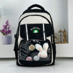 ⁦Sac à Dos Scolaire pour Enfants Style Kawaii BoShiKai Noir – حقيبة ظهر مدرسية للأطفال أسود⁩ - الصورة ⁦8⁩