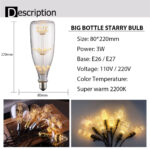 ⁦Ampoule Edison E27 à vis LED Grande bouteille – مصباح ديكور⁩ - الصورة ⁦4⁩