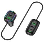 ⁦Chargeur Voiture 6 Ports USB Type-C avec Éclairage RGB – شاحن سيارة⁩ - الصورة ⁦6⁩