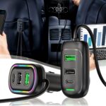 ⁦Chargeur Voiture 6 Ports USB Type-C avec Éclairage RGB – شاحن سيارة⁩ - الصورة ⁦7⁩