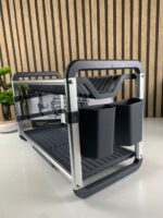 ⁦Egouttoir à Vaisselle en Aluminium de Haute Qualité 2 étages SX-842 – منظم أواني الغسيل⁩ - الصورة ⁦8⁩