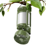 ⁦Lanterne de camping LED Rechargeable avec Ventilateur et 4 modes d’éclairage – مصباح ومروحة محمولة⁩ - الصورة ⁦2⁩