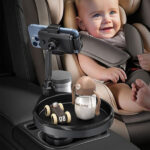 ⁦Plateau extensible 4 en 1 avec support de téléphone pour voiture – حامل أغراض ومشروبات في السيارة⁩ - الصورة ⁦2⁩