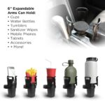 ⁦Porte-Gobelet Voiture Extensible 2-en-1 avec Base Rotative à 360° – حامل أكواب مزدوج قابل للتوسيع⁩ - الصورة ⁦4⁩