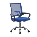 ⁦Chaise de Bureau Ergonomique avec Support Lombaire Bleu – كرسي مكتب مريح مع دعامة للظهر⁩ - الصورة ⁦2⁩