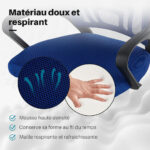⁦Chaise de Bureau Ergonomique avec Support Lombaire Bleu – كرسي مكتب مريح مع دعامة للظهر⁩ - الصورة ⁦3⁩