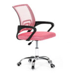 ⁦Chaise de Bureau Ergonomique avec Support Lombaire Rose – كرسي مكتب مريح مع دعامة للظهر⁩ - الصورة ⁦2⁩