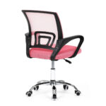 ⁦Chaise de Bureau Ergonomique avec Support Lombaire Rose – كرسي مكتب مريح مع دعامة للظهر⁩ - الصورة ⁦4⁩