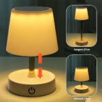 ⁦Lampe de chevet télescopique LED rechargeables lumière chaude – مصباح تيليسكوبي بإضاءة دافئة⁩ - الصورة ⁦7⁩