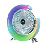 ⁦Ventilateur de table portable avec lampe G décorative à LED USB⁩ - الصورة ⁦4⁩