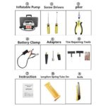 ⁦Compresseur d’Air Double Cylindre SHREESAMP avec Kit de réparation 12V -150PSI – مضخة هواء مزدوجة الأسطوانة مع أدوات التصليح⁩ - الصورة ⁦6⁩