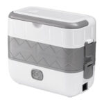 ⁦Boîte à Lunch Électrique Portable avec 2 Récipients Amovibles en Acier Inoxydable – علبة تسخين طعام⁩ - الصورة ⁦5⁩