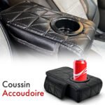 Coussin d’accoudoir de voiture avec porte-gobelet V2 – وسادة منظم الأغراض في السيارة